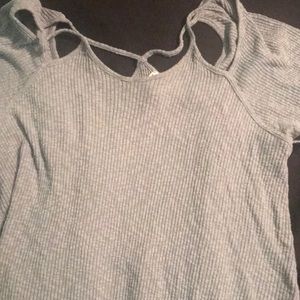 Blue Stringy Back Shirt